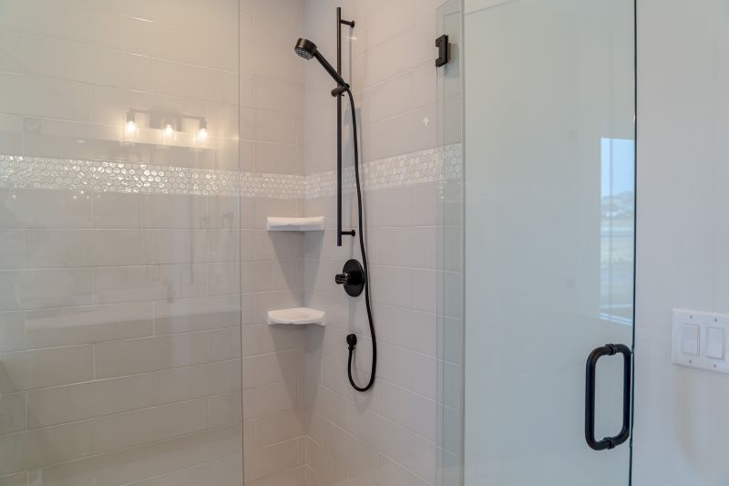 Elegant Shower with Glass Panel