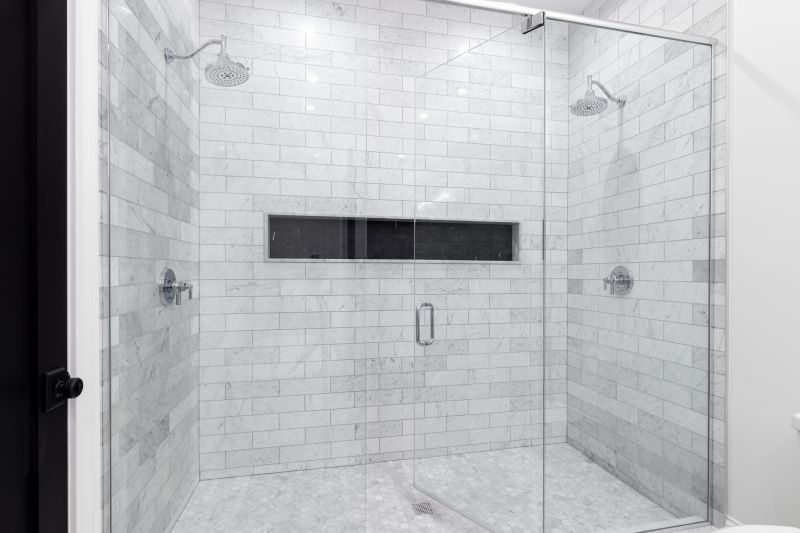 Contemporary Shower with Frameless Glass