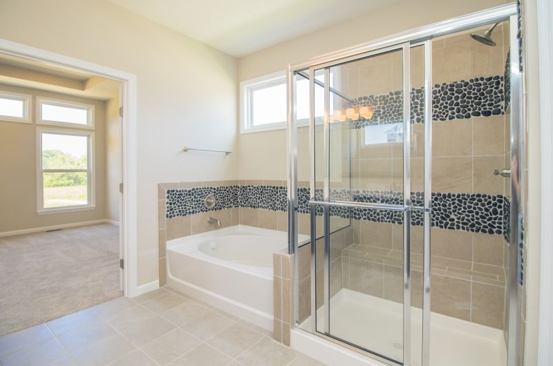 Sleek Shower with Tile Accents